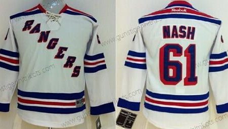 Kinder New York Rangers #61 Rick Nash Trikots – Weiß