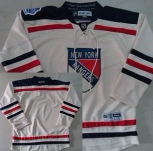 Kinder New York Rangers Leer 2012 Winter Klassisch Trikots – Creme