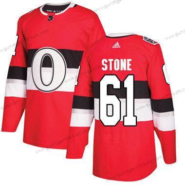 Kinder Ottawa Senators 61 Mark Stone Authentisch 2017 100 Klassisch Strickerei NHL Trikots – Rot