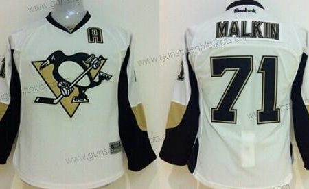 Kinder Pittsburgh Penguins #71 Evgeni Malkin Trikots – Weiß