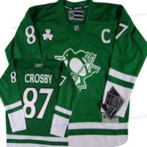 Kinder Pittsburgh Penguins #87 Sidney Crosby St. Patrick’S Day Trikots – Grün