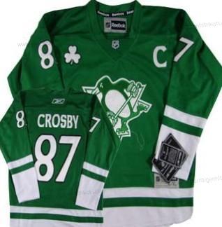 Kinder Pittsburgh Penguins #87 Sidney Crosby St. Patrick’S Day Trikots – Grün