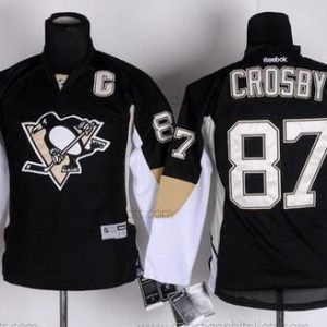 Kinder Pittsburgh Penguins #87 Sidney Crosby Trikots – Schwarz