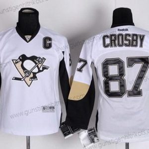 Kinder Pittsburgh Penguins #87 Sidney Crosby Trikots – Weiß