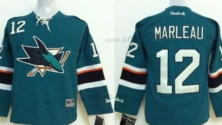 Kinder San Jose Sharks #12 Patrick Marleau 2014 Trikots – Blau