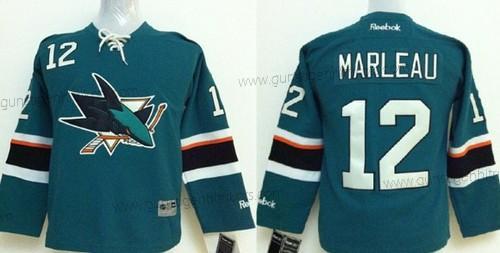 Kinder San Jose Sharks #12 Patrick Marleau 2014 Trikots – Blau