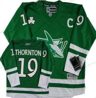 Kinder San Jose Sharks #19 Joe Thornton St. Patrick’S Day Trikots – Grün