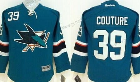 Kinder San Jose Sharks #39 Logan Couture 2014 Trikots – Blau