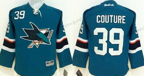 Kinder San Jose Sharks #39 Logan Couture 2014 Trikots – Blau