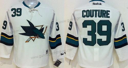 Kinder San Jose Sharks #39 Logan Couture 2014 Trikots – Weiß