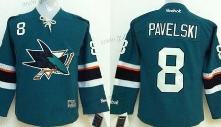 Kinder San Jose Sharks #8 Joe Pavelski 2014 Trikots – Blau