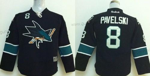 Kinder San Jose Sharks #8 Joe Pavelski Trikots – Schwarz