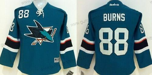 Kinder San Jose Sharks #88 Brent Burns 2014 Trikots – Blau