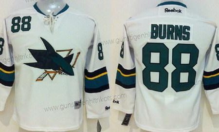 Kinder San Jose Sharks #88 Brent Burns 2014 Trikots – Weiß