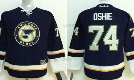 Kinder St. Louis Blues #74 T. J. Oshie Ausweichtrikot Trikots – Marineblau Blau