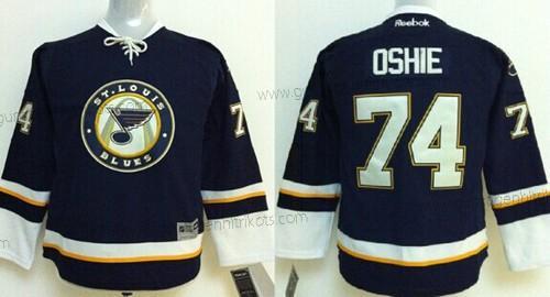 Kinder St. Louis Blues #74 T. J. Oshie Ausweichtrikot Trikots – Marineblau Blau