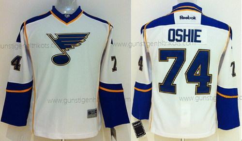 Kinder St. Louis Blues #74 T. J. Oshie Trikots – Weiß