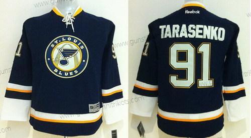 Kinder St. Louis Blues #91 Vladimir Tarasenko Ausweichtrikot Trikots – Marineblau Blau