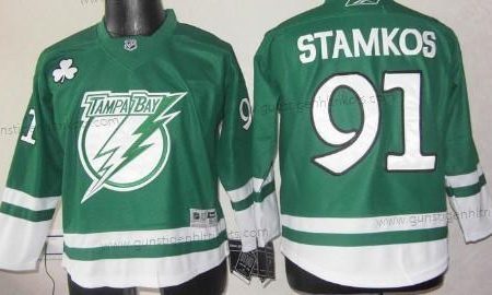 Kinder Tampa Bay Lightning #91 Steven Stamkos St. Patrick’S Day Trikots – Grün