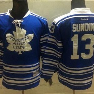 Kinder Toronto Maple Leafs #13 Mats Sundin 2014 Winter Klassisch Trikots – Blau