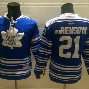 Kinder Toronto Maple Leafs #21 James Van Riemsdyk 2014 Winter Klassisch Trikots – Blau