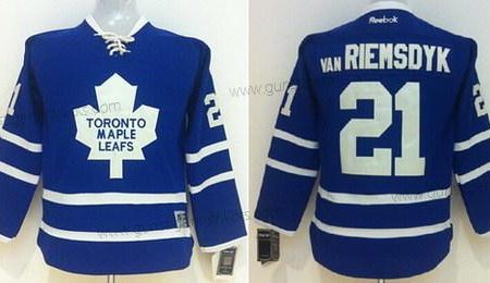 Kinder Toronto Maple Leafs #21 James Van Riemsdyk Trikots – Blau