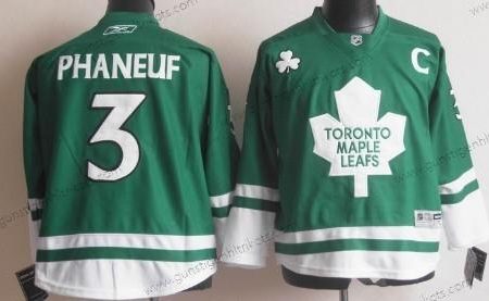 Kinder Toronto Maple Leafs #3 Dion Phaneuf St. Patrick’S Day Trikots – Grün