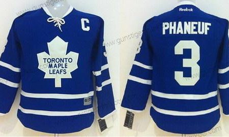 Kinder Toronto Maple Leafs #3 Dion Phaneuf Trikots – Blau