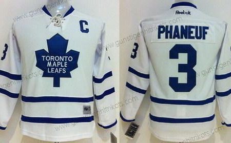 Kinder Toronto Maple Leafs #3 Dion Phaneuf Trikots – Weiß