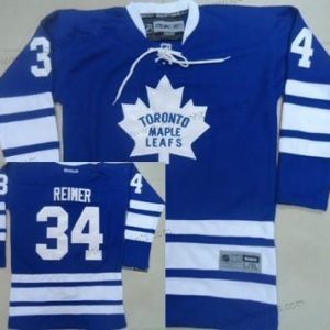 Kinder Toronto Maple Leafs #34 James Reimer Ausweichtrikot Trikots – Blau