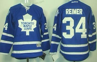 Kinder Toronto Maple Leafs #34 James Reimer Trikots – Blau