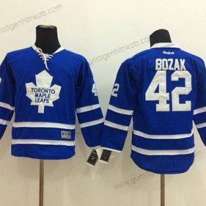 Kinder Toronto Maple Leafs #42 Tyler Bozak Trikots – Blau