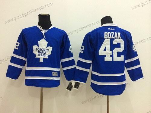 Kinder Toronto Maple Leafs #42 Tyler Bozak Trikots – Blau