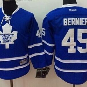 Kinder Toronto Maple Leafs #45 Jonathan Bernier Trikots – Blau