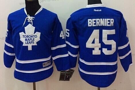 Kinder Toronto Maple Leafs #45 Jonathan Bernier Trikots – Blau