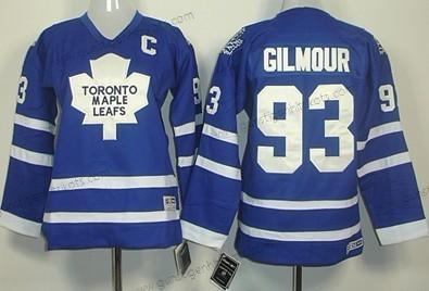 Kinder Toronto Maple Leafs #93 Doug Gilmour Retro CCM Trikots – Blau