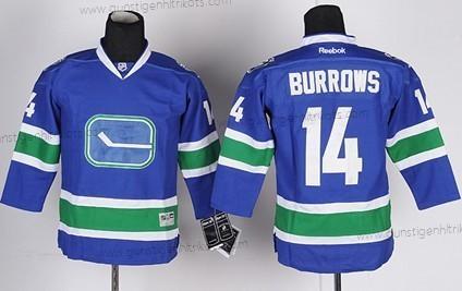 Kinder Vancouver Canucks #14 Alexandre Burrows Ausweichtrikot Trikots – Blau