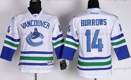 Kinder Vancouver Canucks #14 Alexandre Burrows Trikots – Weiß