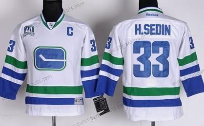 Kinder Vancouver Canucks #33 Henrik Sedin Ausweichtrikot Trikots – Weiß