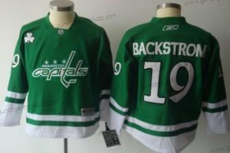 Kinder Washington Capitals #19 Nicklas Backstrom St. Patrick’S Day Trikots – Grün