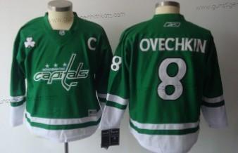 Kinder Washington Capitals #8 Alex Ovechkin St. Patrick’S Day Trikots – Grün