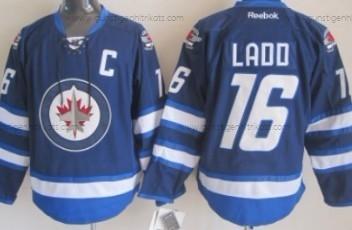 Kinder Winnipeg Jets #16 Andrew Ladd Trikots – Marineblau Blau