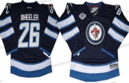 Kinder Winnipeg Jets #26 Blake Wheeler Trikots – Marineblau Blau