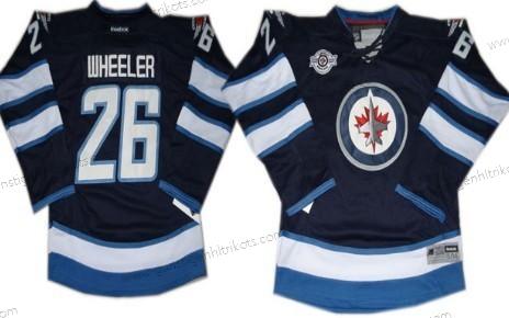 Kinder Winnipeg Jets #26 Blake Wheeler Trikots – Marineblau Blau