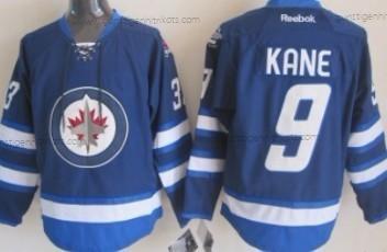 Kinder Winnipeg Jets #9 Evander Kane Trikots – Marineblau Blau