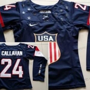 Nike Frauen 2014 Olympics USA #24 Ryan Callahan Trikots – Marineblau Blau