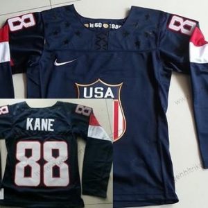 Nike Frauen 2014 Olympics USA #88 Patrick Kane Trikots – Marineblau Blau