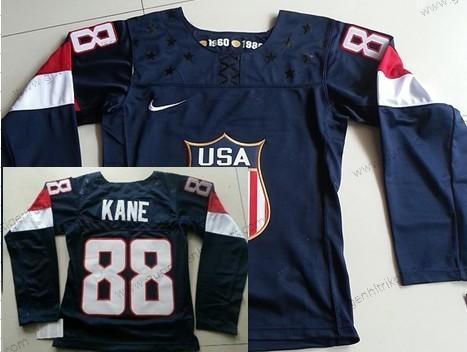 Nike Frauen 2014 Olympics USA #88 Patrick Kane Trikots – Marineblau Blau