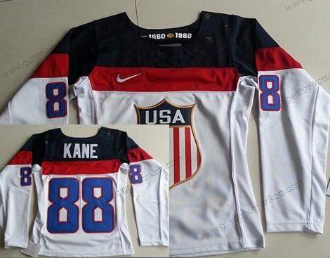 Nike Frauen 2014 Olympics USA #88 Patrick Kane Trikots – Weiß