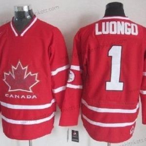 Nike Herren 2010 Olympics Kanada #1 Roberto Luongo Trikots – Rot